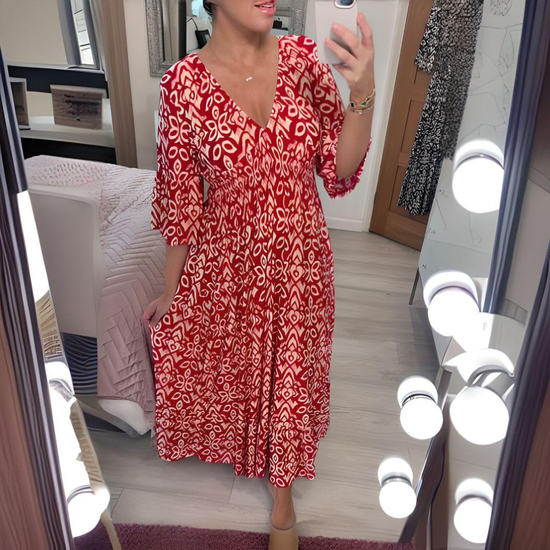 Lilliana | Boho Printed Maxi Dress
