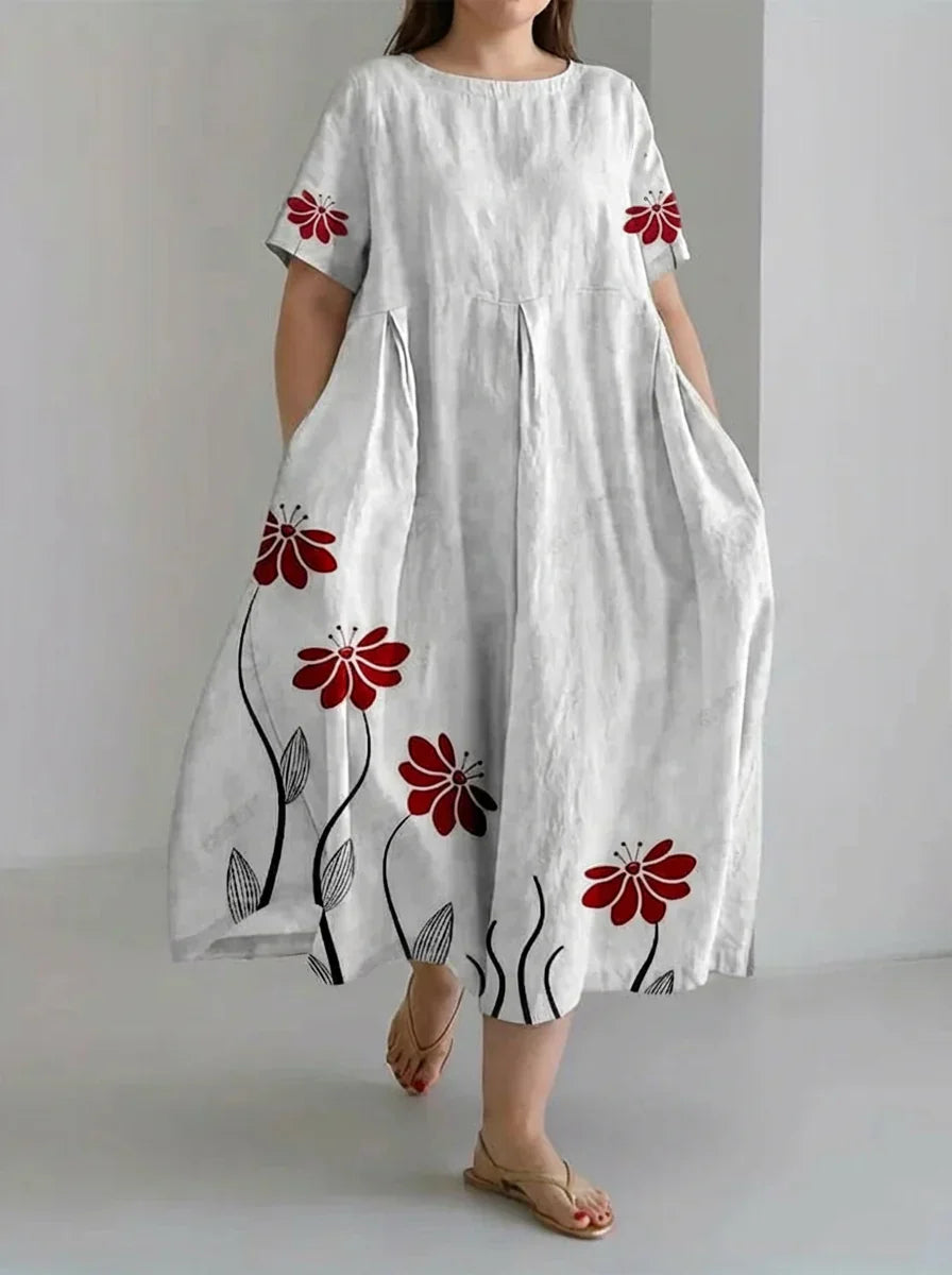 Avery | Retro Botanical Dress