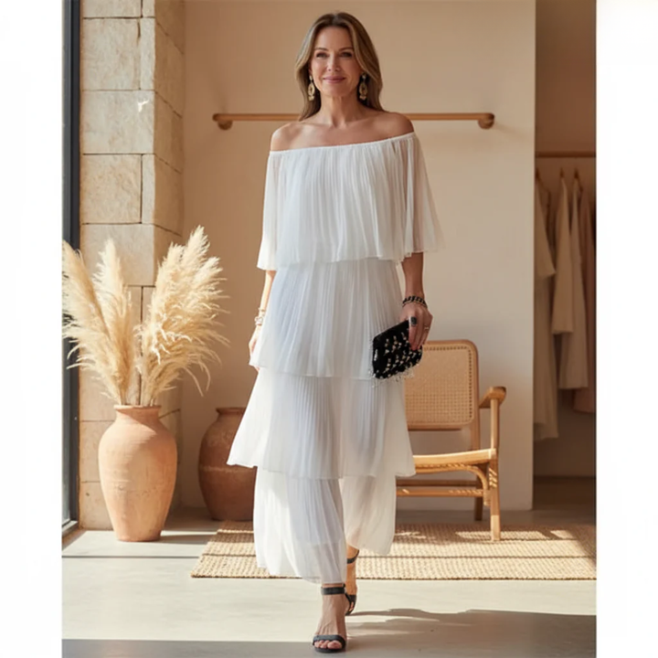 Maine | Off-Shoulder Layered Dress