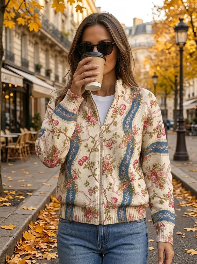 Margaret | Climbing Rose Ribbon Cardigan