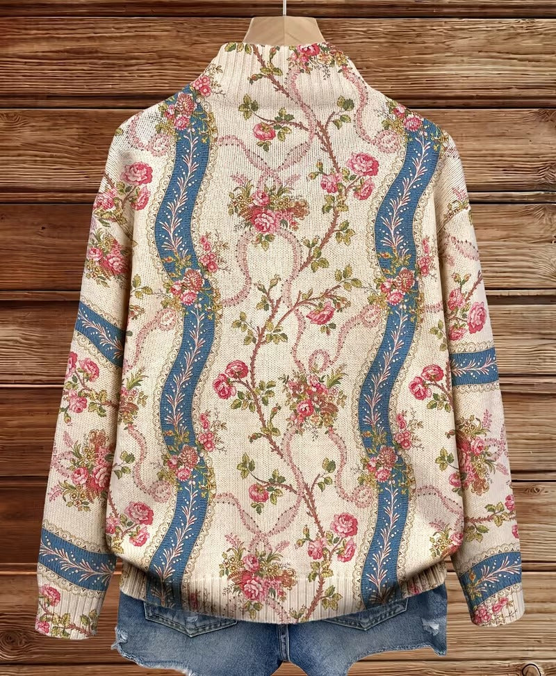 Margaret | Climbing Rose Ribbon Cardigan