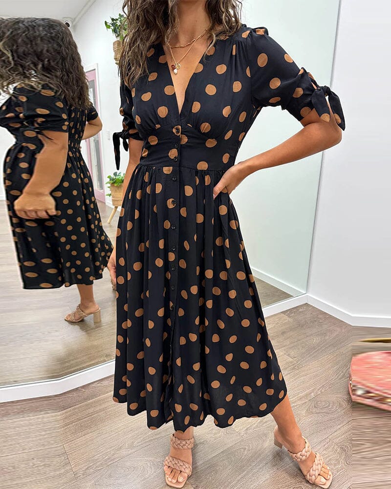 Melanie | Polka Wrap Around Dress