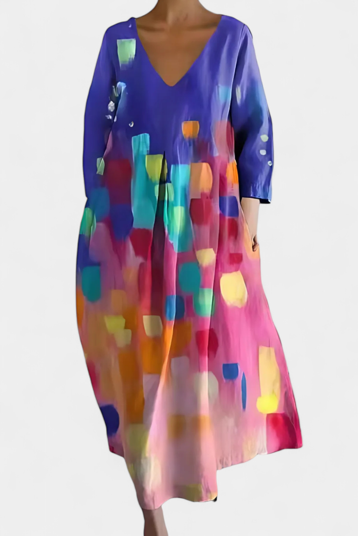 Isolde | Colourful Elegant Maxi Summer Dress