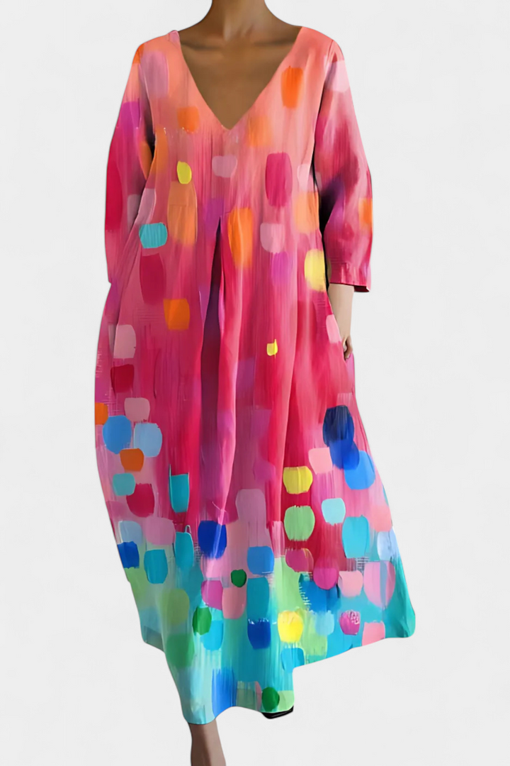 Isolde | Colourful Elegant Maxi Summer Dress