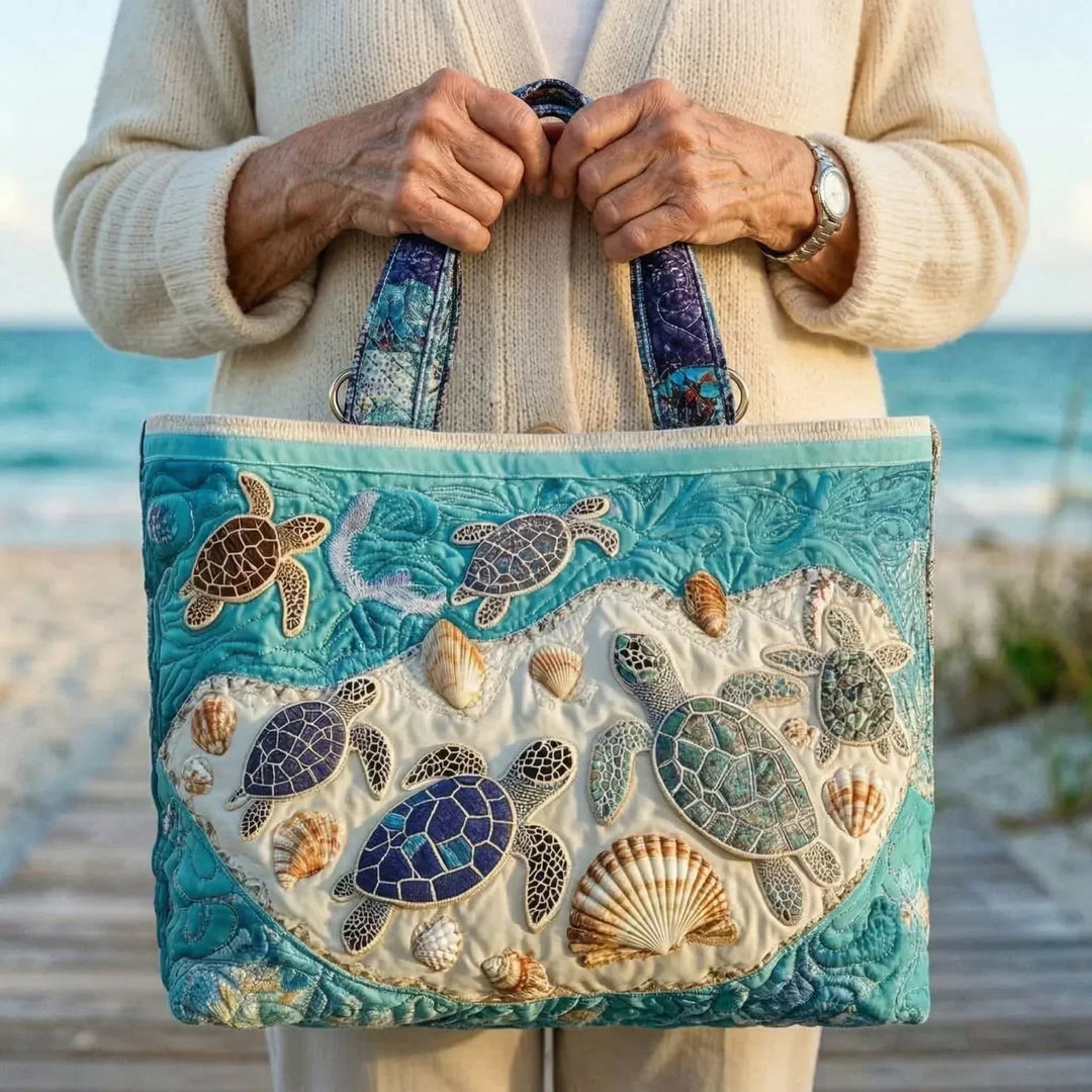 Felicity | Sea Turtles Print Handmade Bbag