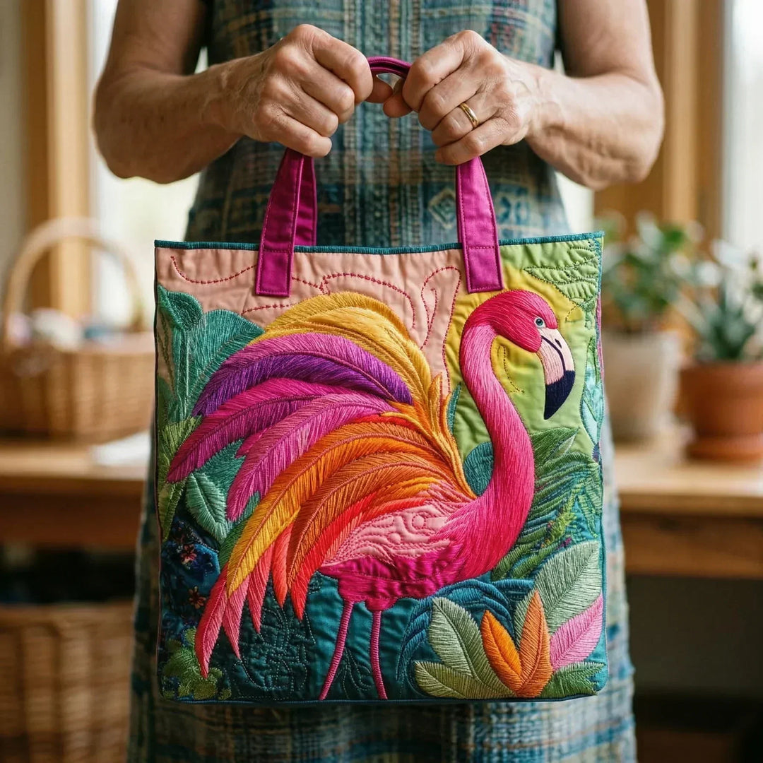 Arianna | Flamingo Print Handmade Bag