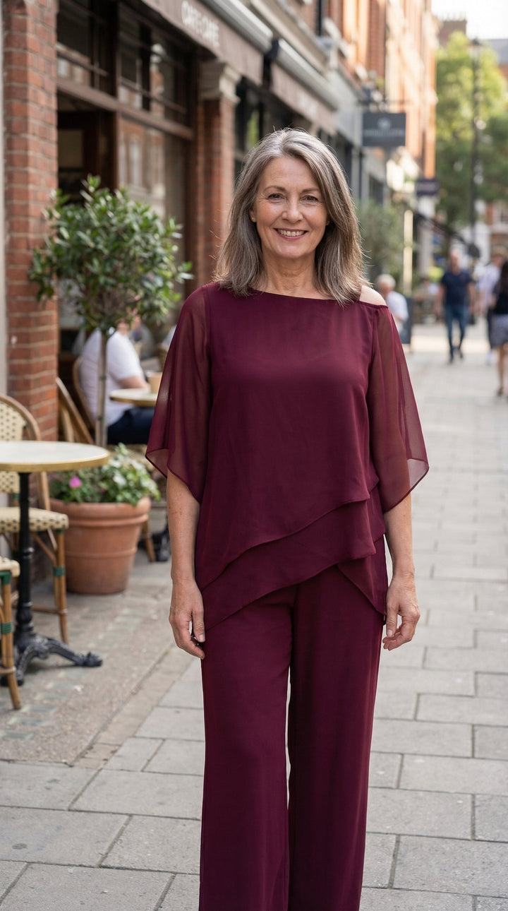Valerie | Soft Drape Two-Piece Set – Effortless Polish, All-Day Comfort