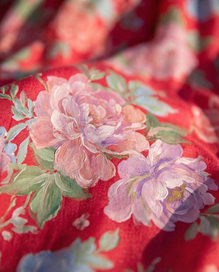 Minea | Elegant Floral V-neck Dress