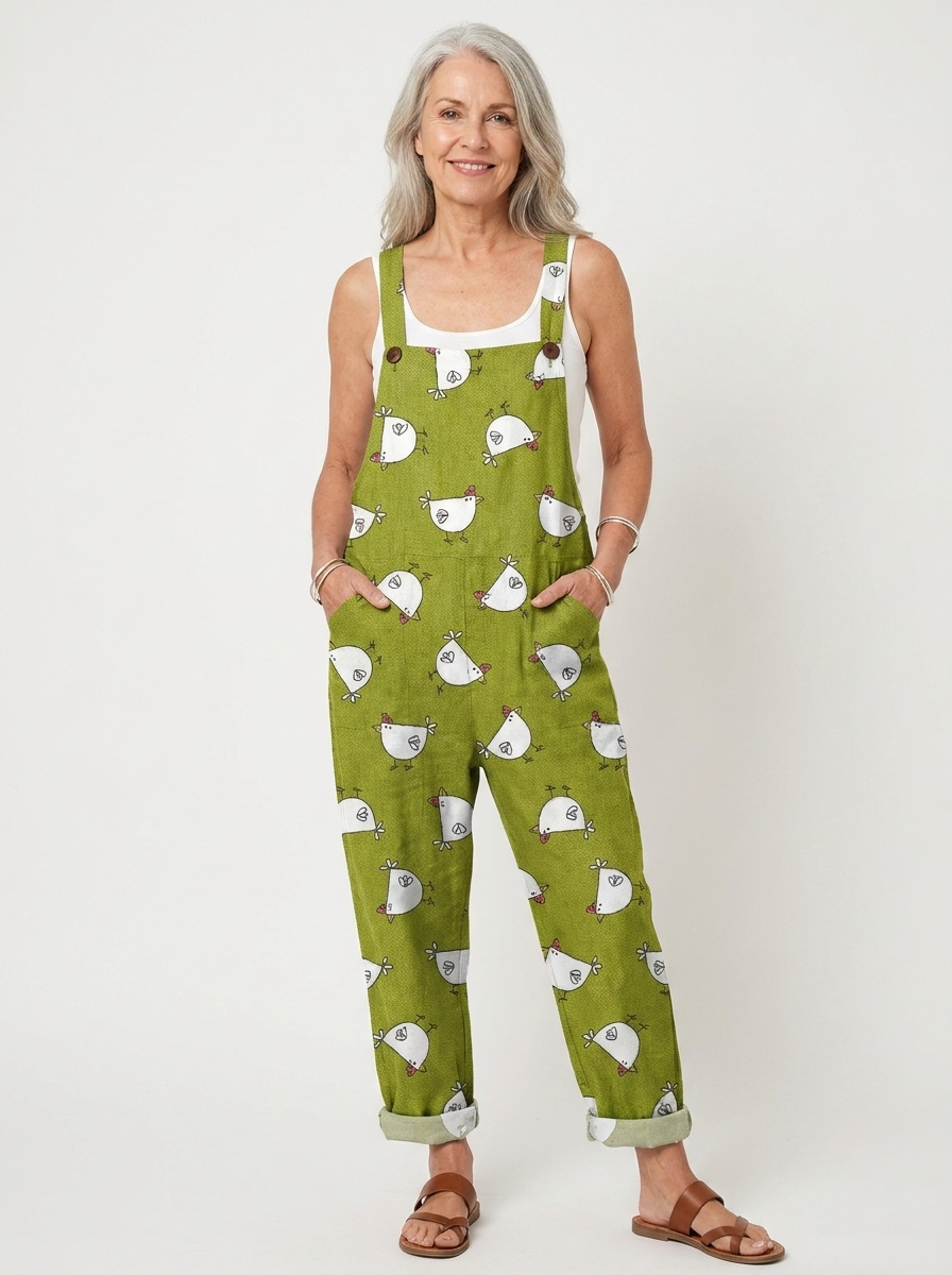 Sandra | Comfortable Printed Overalls