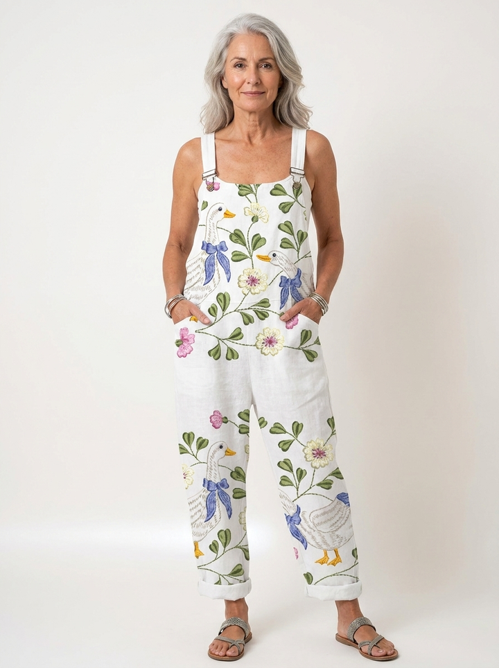 Rachel | Comfortable Printed Overalls