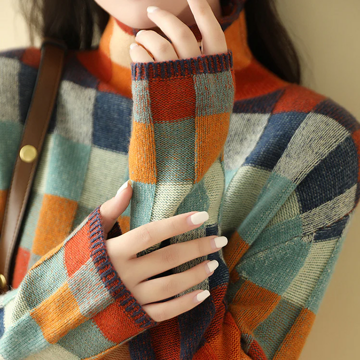 Mia | Retro-Inspired Plaid Jumper