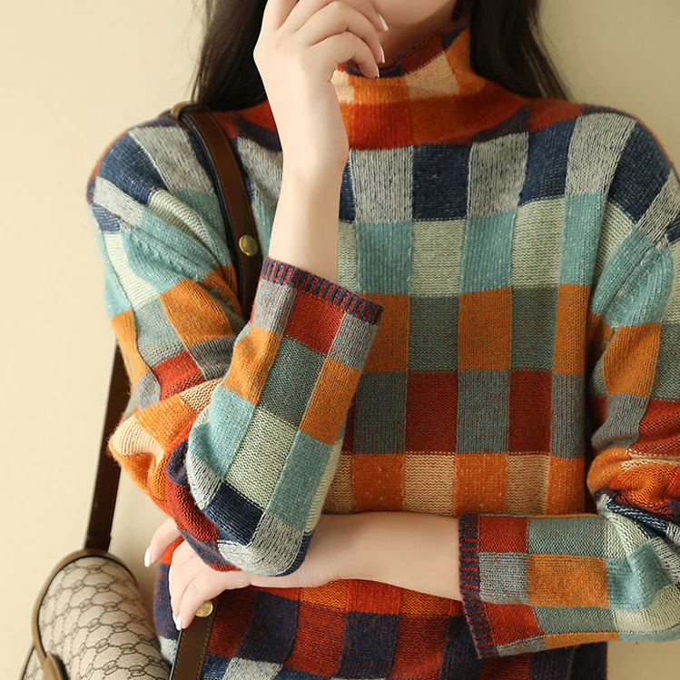 Mia | Retro-Inspired Plaid Jumper