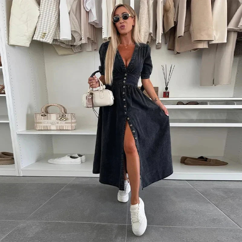 Zarina | Elegant Button Down Dress