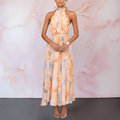 Esther | Watercolor Style Halter Dress