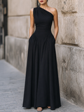 Brittany | Elegant One-Shoulder A-Line Cocktail Dress
