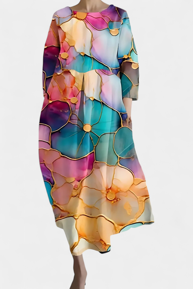 Isolde | Colourful Elegant Maxi Summer Dress