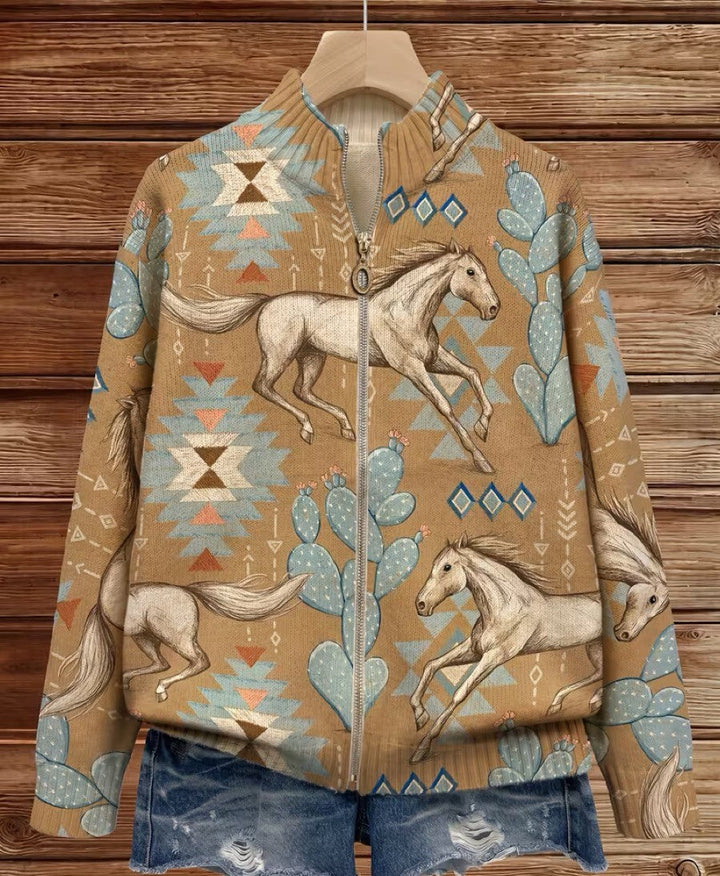 Sarah | Desert Horse Cactus Cardigan
