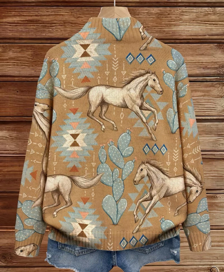 Sarah | Desert Horse Cactus Cardigan
