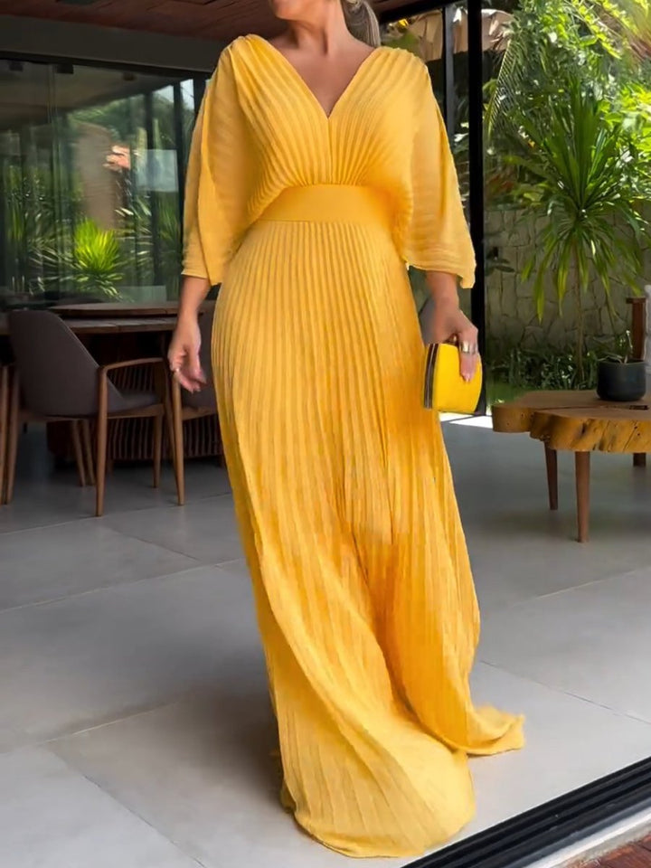 Ria | Floating Ribbed Maxi Dress