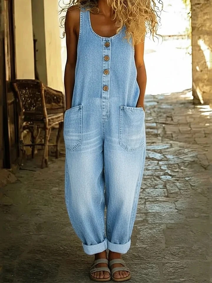 Evelyn | Casual Vintage Denim Overalls