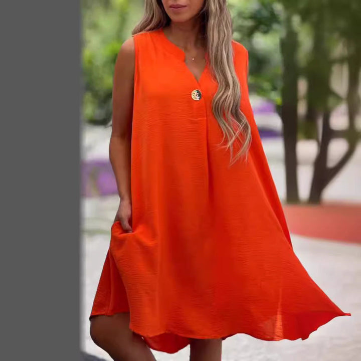 Elsa | Sleeveless V-neck Casual Dress