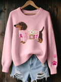 Elsie | Knitted Dachshund Jumper