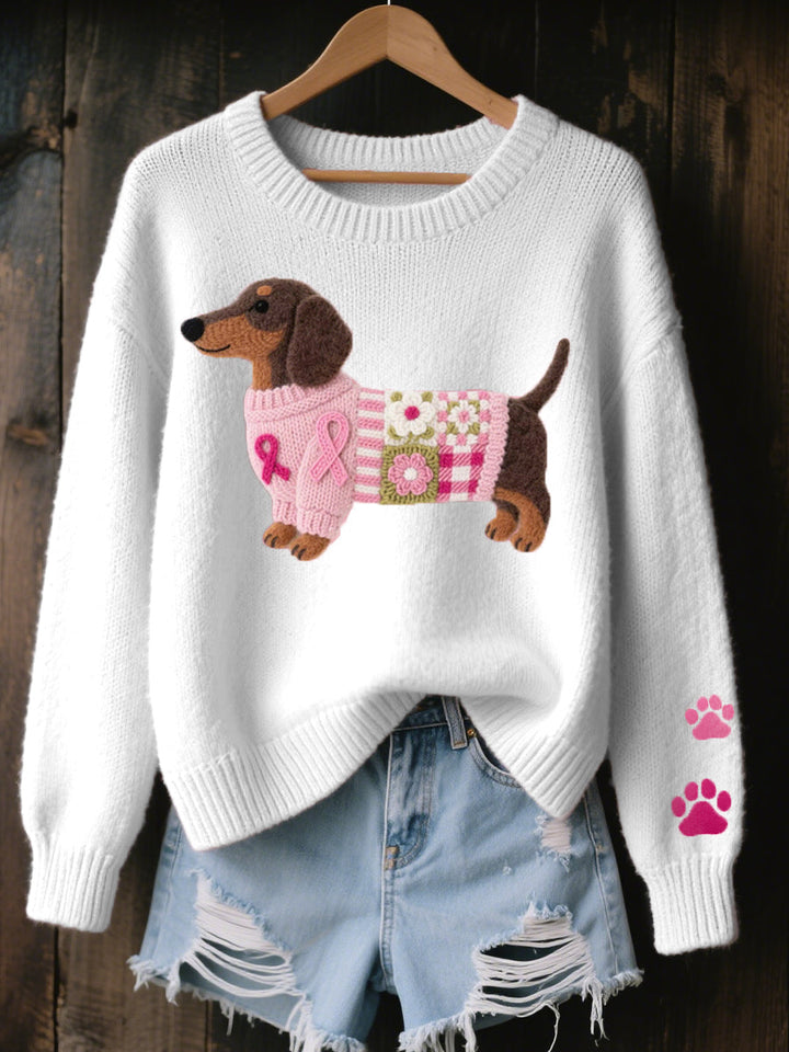 Elsie | Knitted Dachshund Jumper