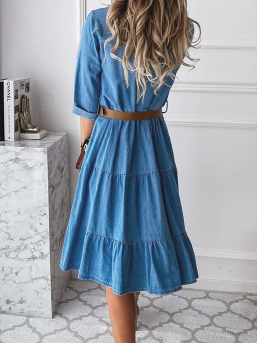 Barbara | Everyday Denim Midi Dress