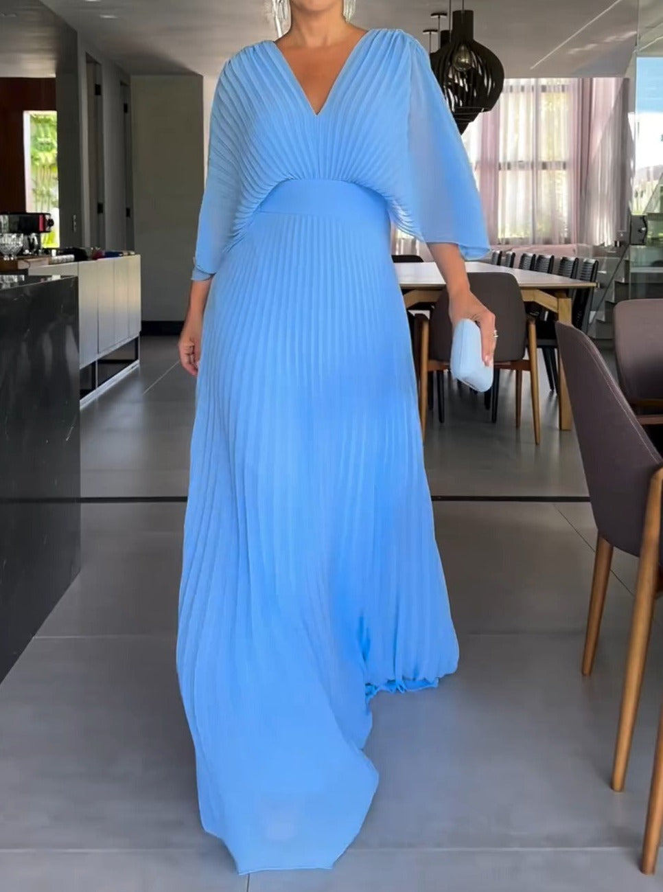 Ria | Floating Ribbed Maxi Dress
