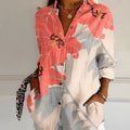 Orange/Gray Floral